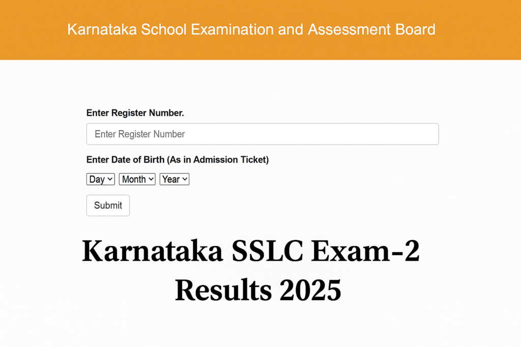 Karnataka SSLC Exam‑2 Result 2025